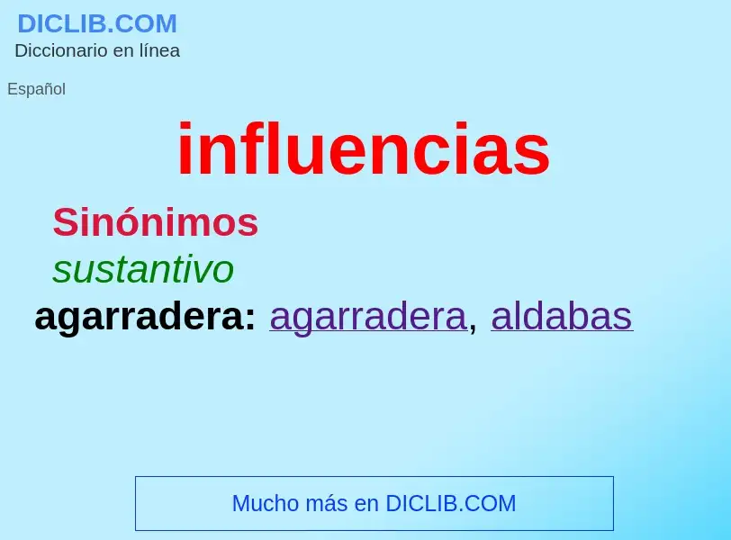 O que é influencias - definição, significado, conceito