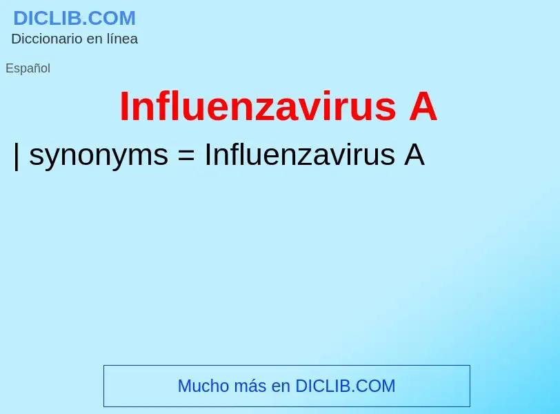 Τι είναι Influenzavirus A - ορισμός