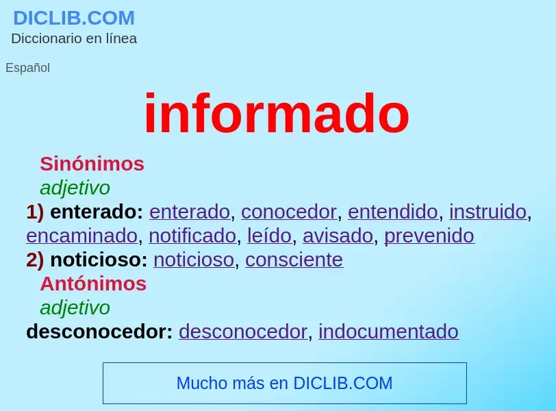 Wat is informado - definition