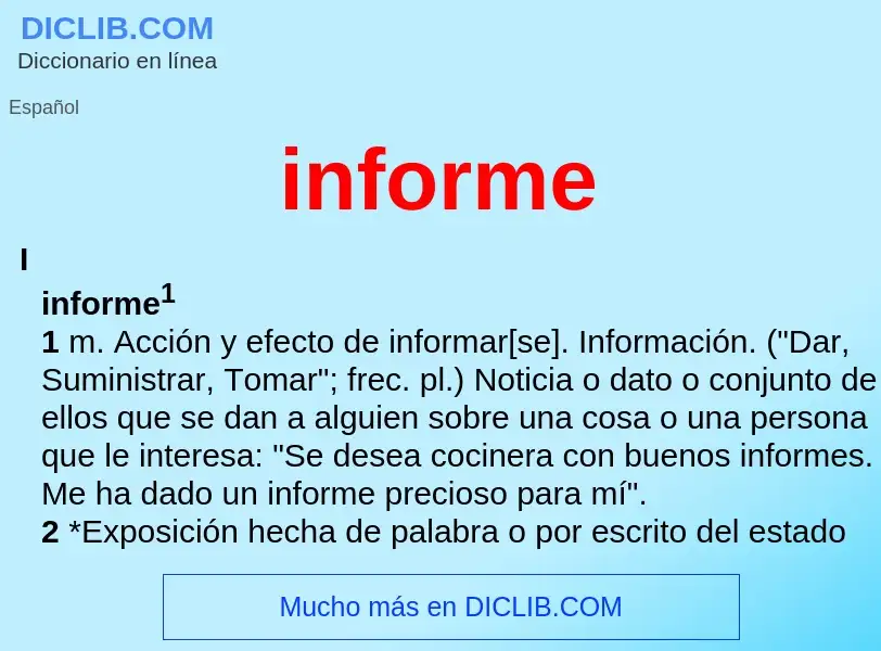 What is informe - definition