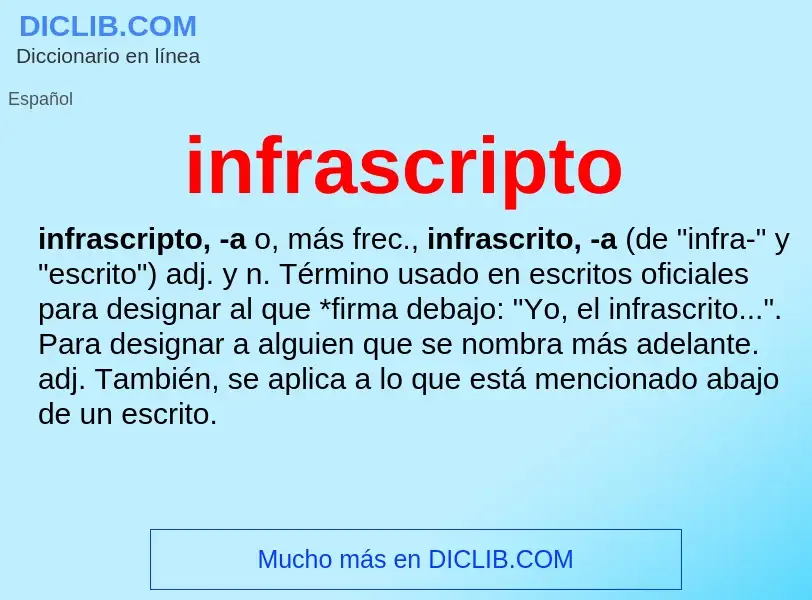 Wat is infrascripto - definition