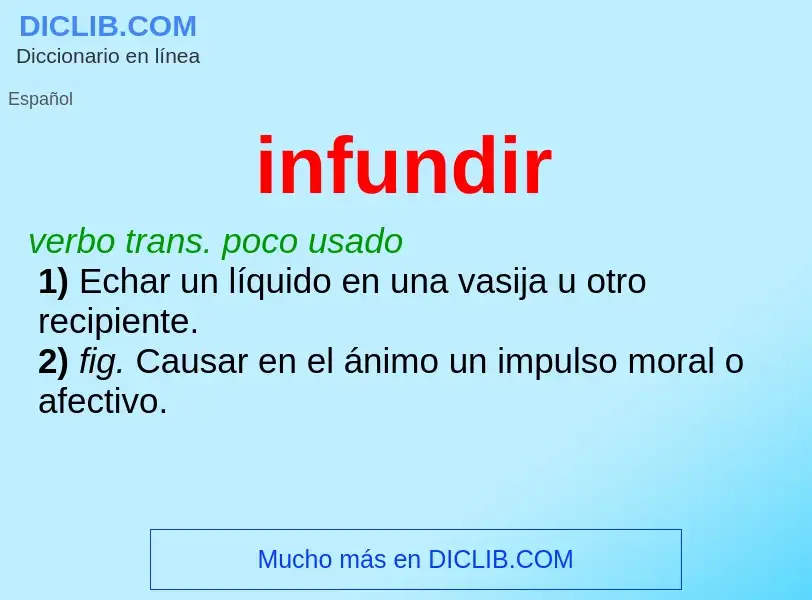 What is infundir - meaning and definition