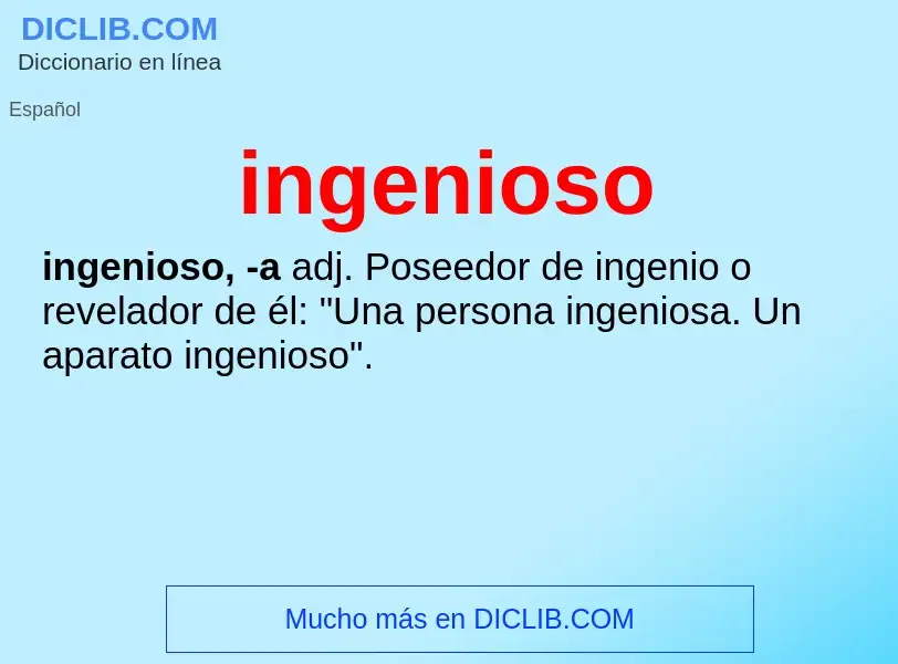 What is ingenioso - definition