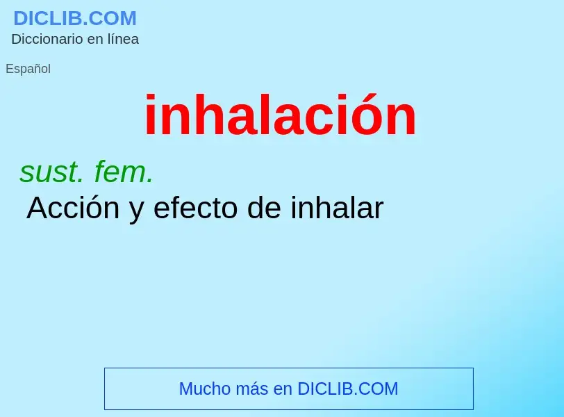 Wat is inhalación - definition