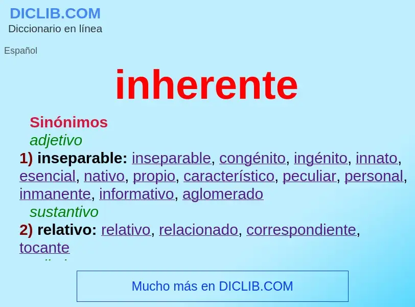 What is inherente - definition