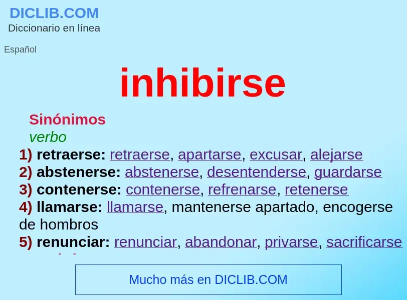 Wat is inhibirse - definition