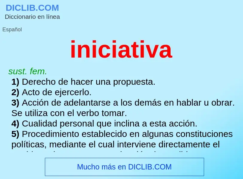 Wat is iniciativa - definition