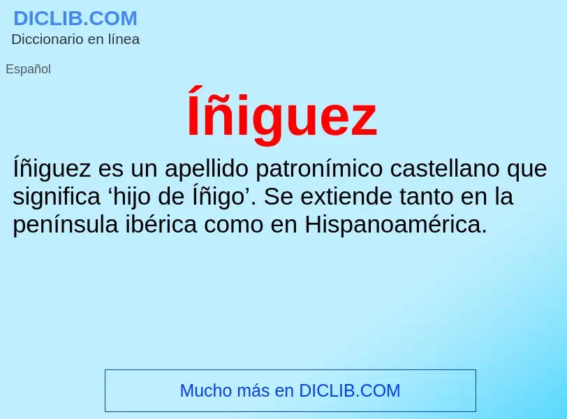 Wat is Íñiguez - definition