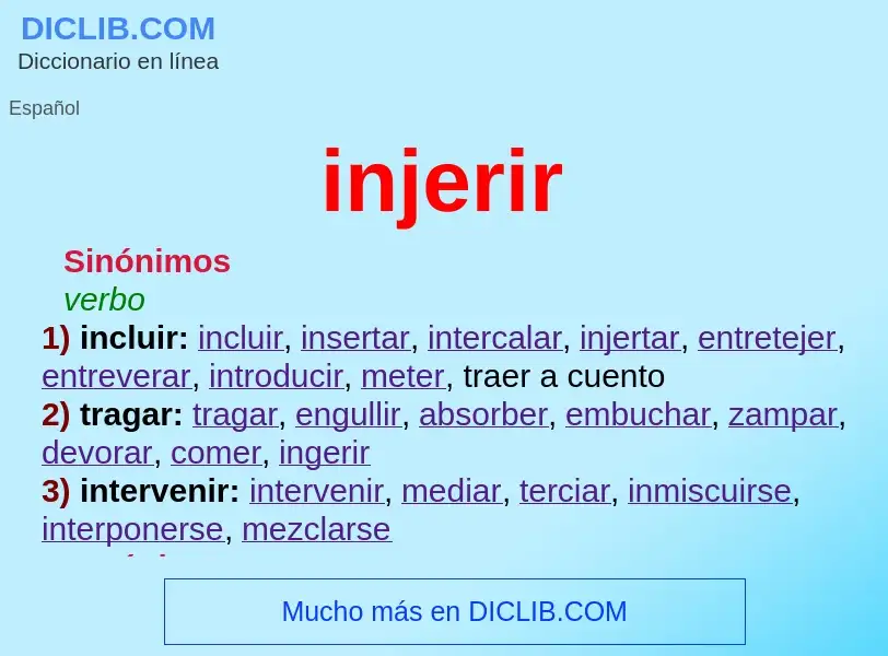 O que é injerir - definição, significado, conceito