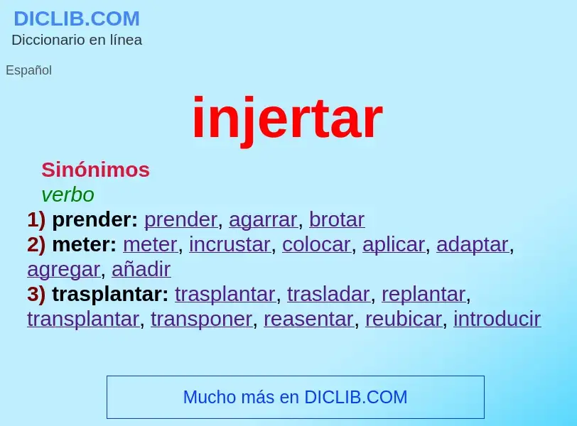 What is injertar - definition