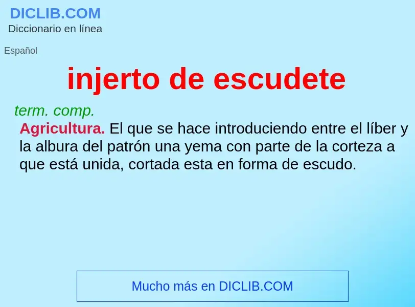 O que é injerto de escudete - definição, significado, conceito