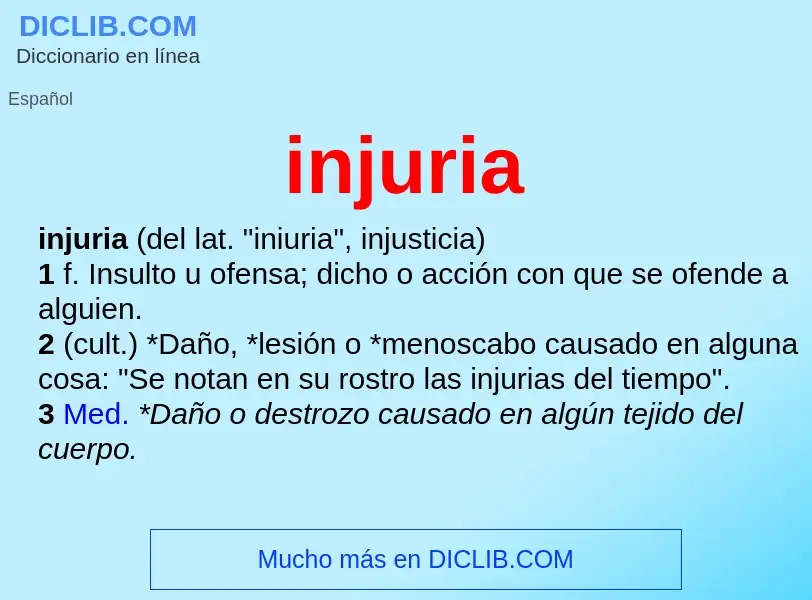 Wat is injuria - definition