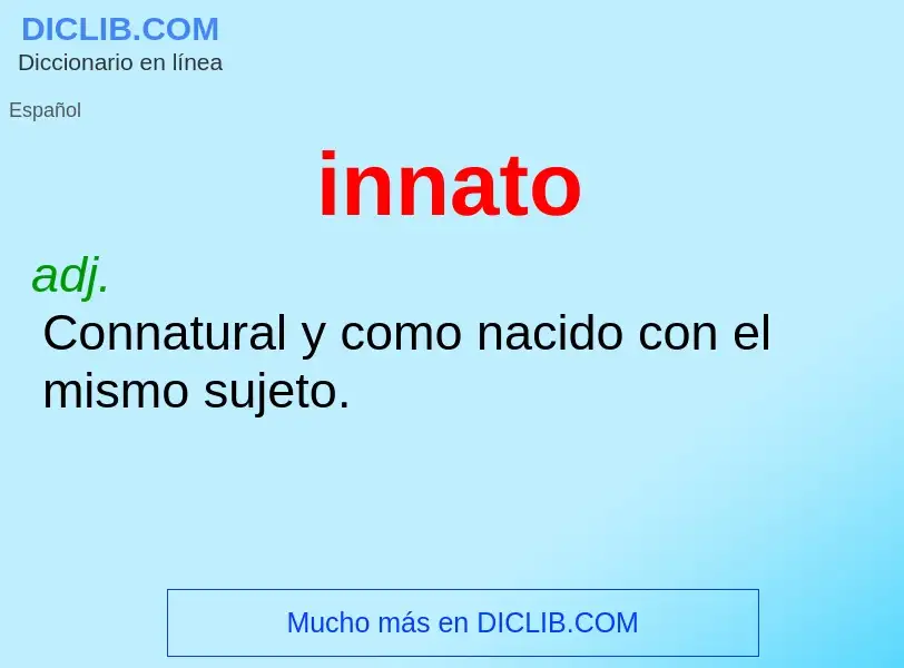 Wat is innato - definition