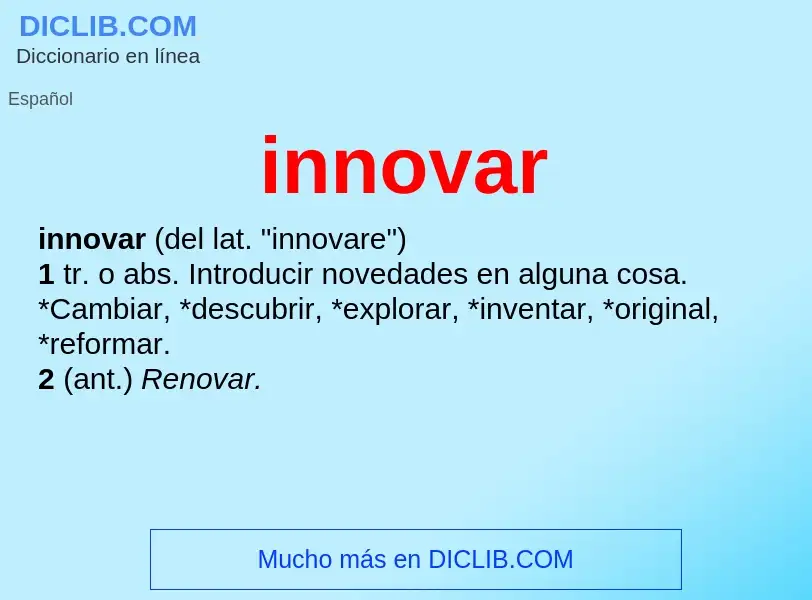 Wat is innovar - definition