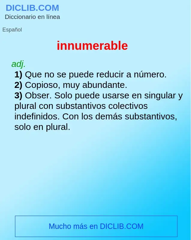 Wat is innumerable - definition