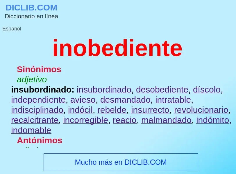 Wat is inobediente - definition