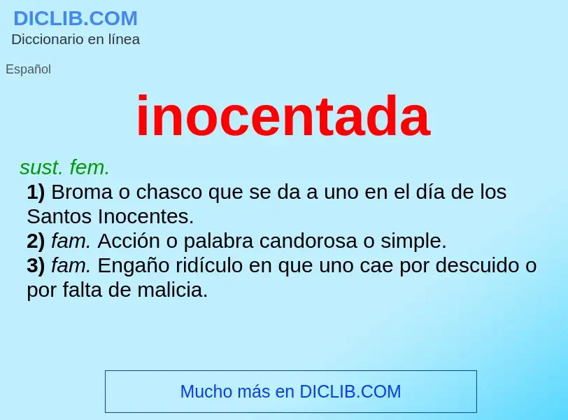 Wat is inocentada - definition