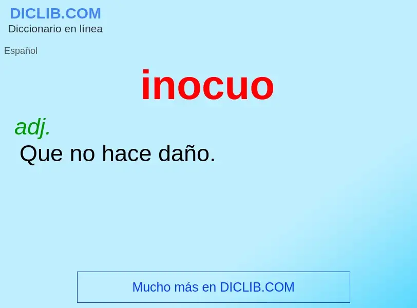 Wat is inocuo - definition