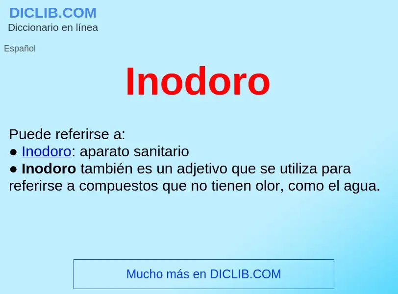 ¿Qué es Inodoro ? - significado y definición