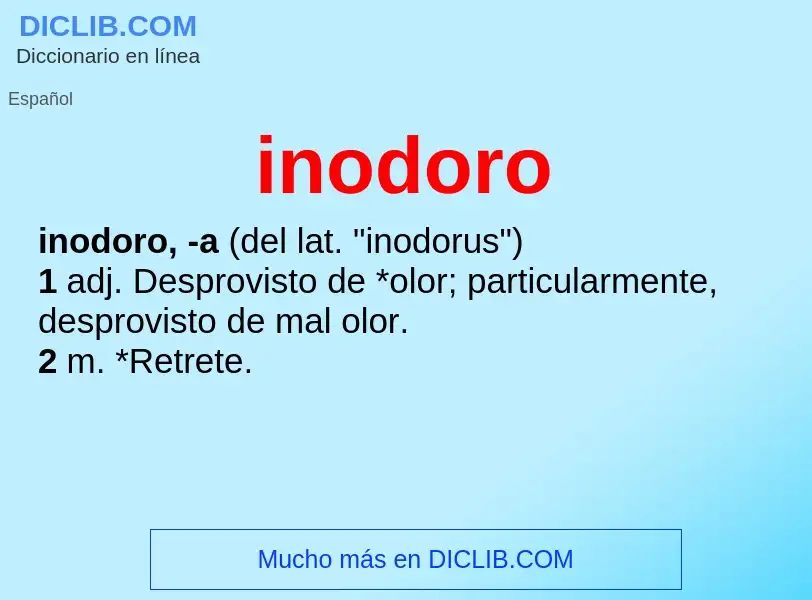 Wat is inodoro - definition