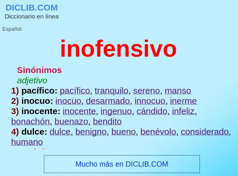 Wat is inofensivo - definition