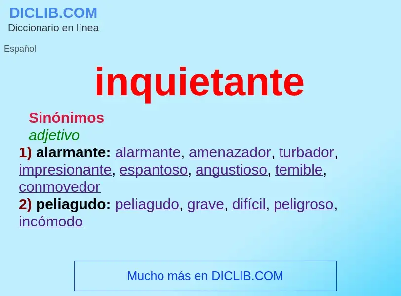 What is inquietante - meaning and definition