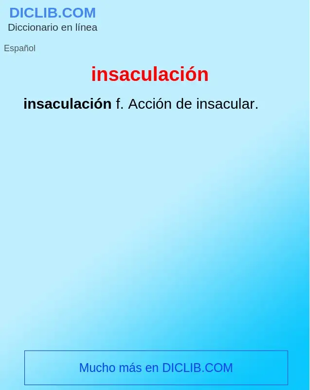What is insaculación - definition
