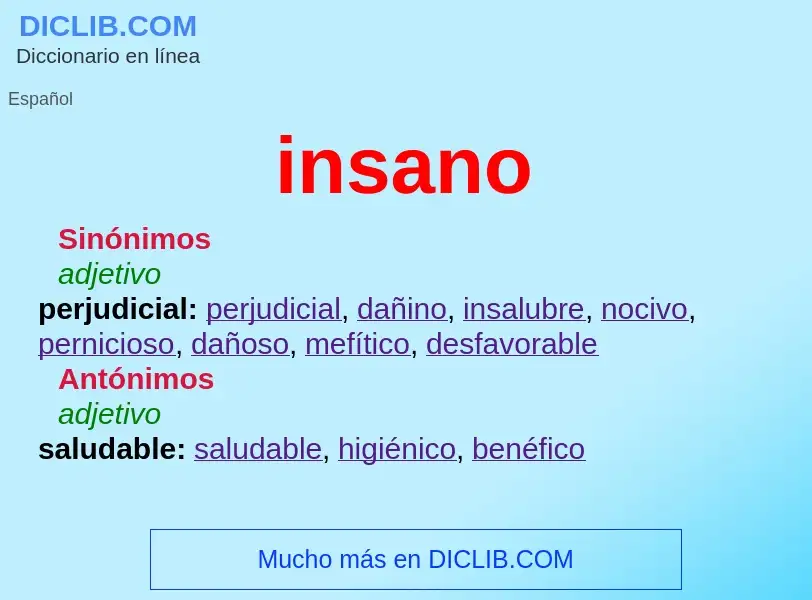 Wat is insano - definition