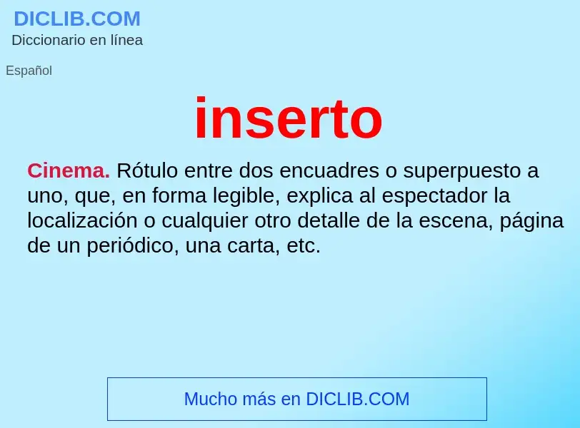 Wat is inserto - definition