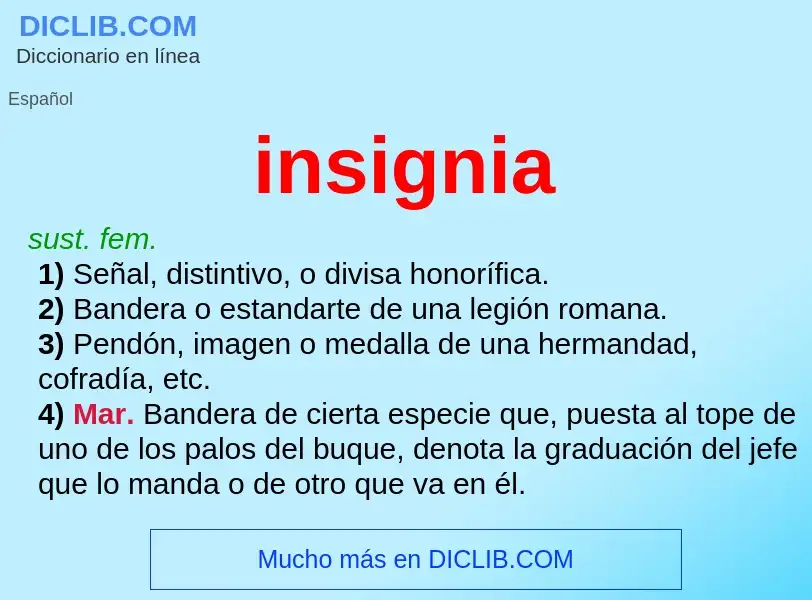 What is insignia - meaning and definition