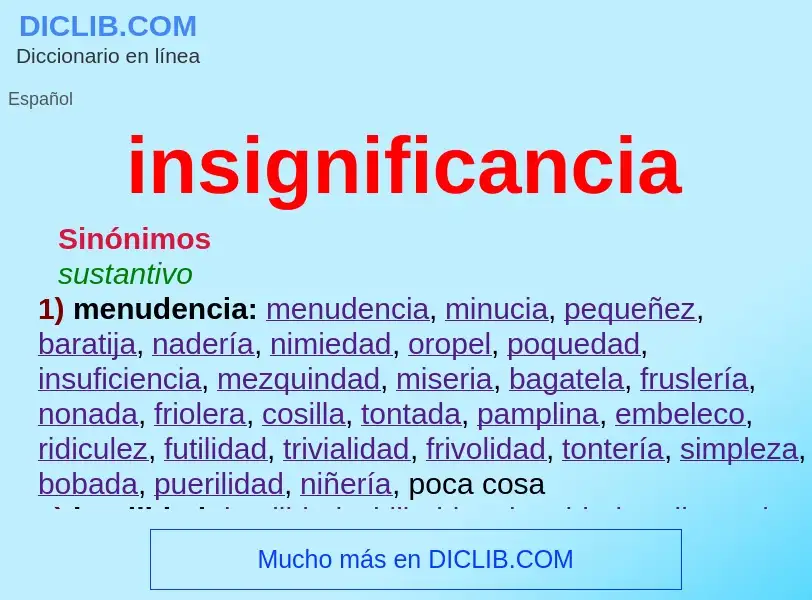 Was ist insignificancia - Definition