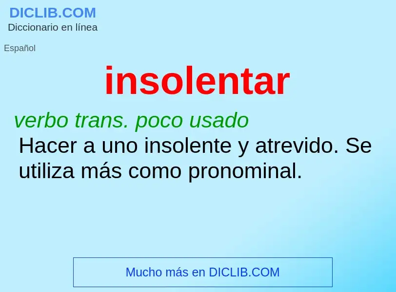 Wat is insolentar - definition