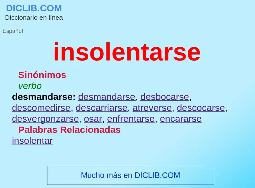 Wat is insolentarse - definition