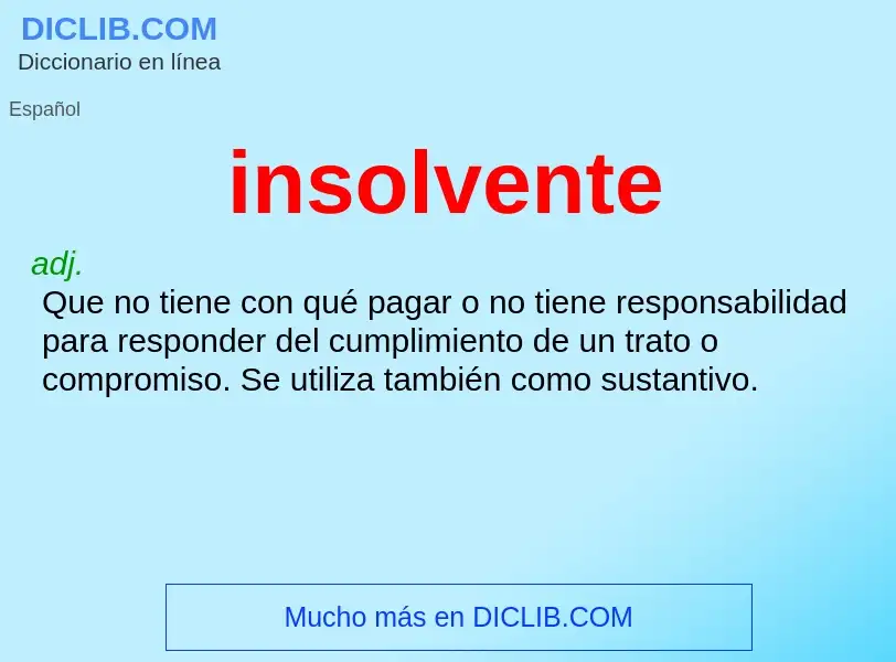 What is insolvente - definition