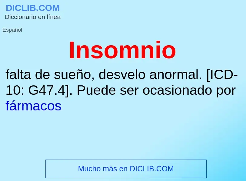 O que é Insomnio - definição, significado, conceito