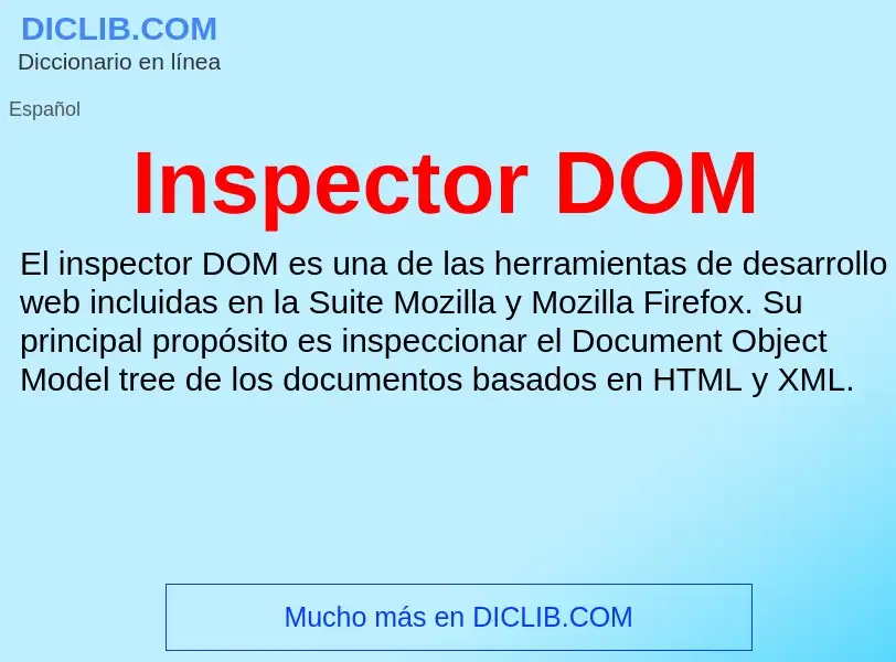 What is Inspector DOM - definition