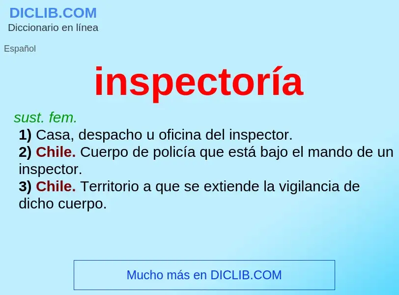 Τι είναι inspectoría - ορισμός