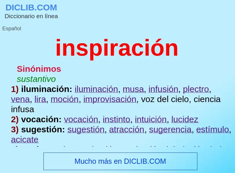 What is inspiración - definition