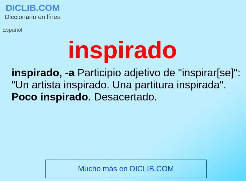 O que é inspirado - definição, significado, conceito