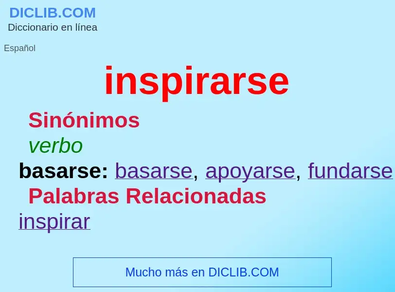 What is inspirarse - meaning and definition