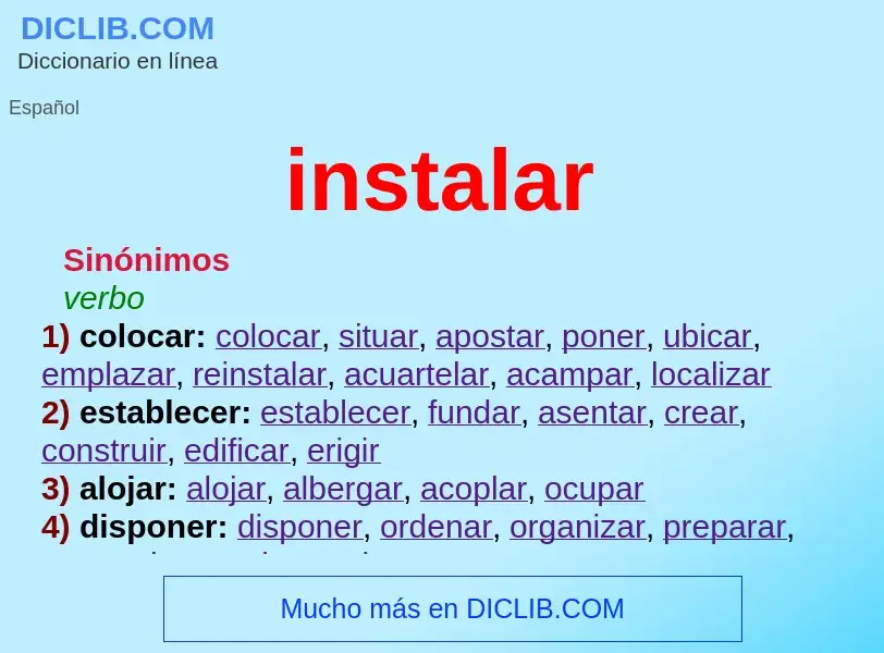 Was ist instalar - Definition