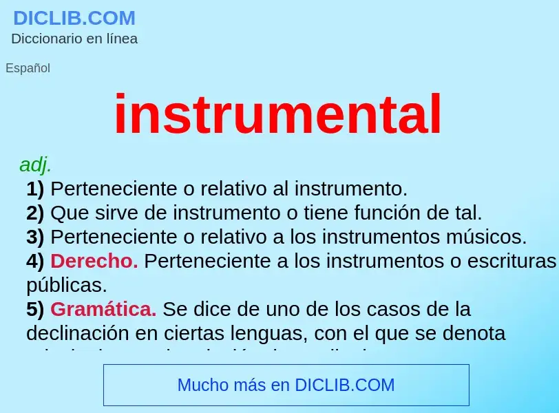 Wat is instrumental - definition