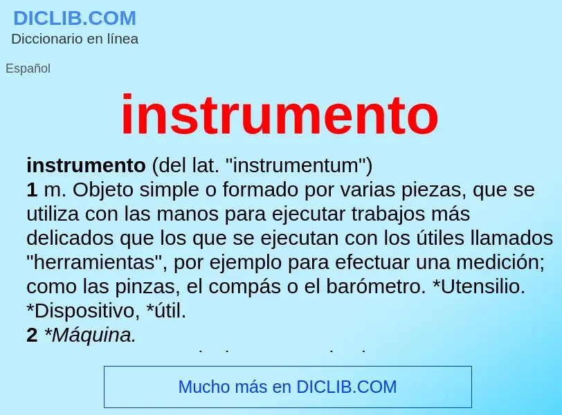 Was ist instrumento - Definition