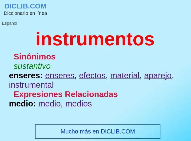 Что такое instrumentos - определение