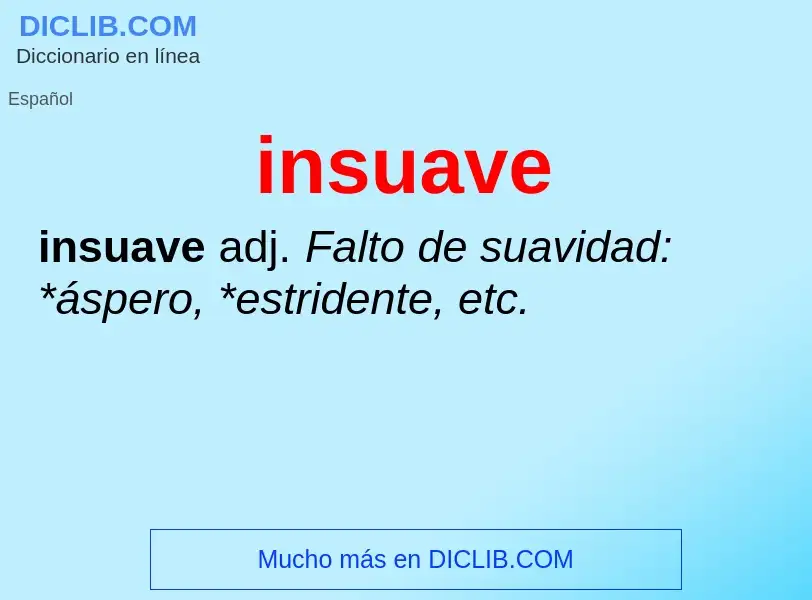 Wat is insuave - definition