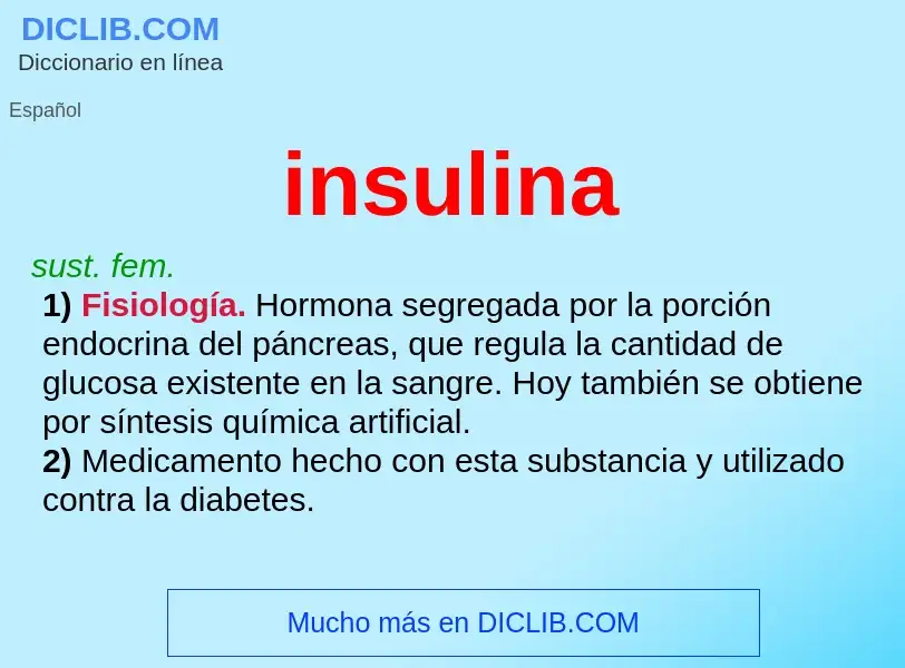 Wat is insulina - definition