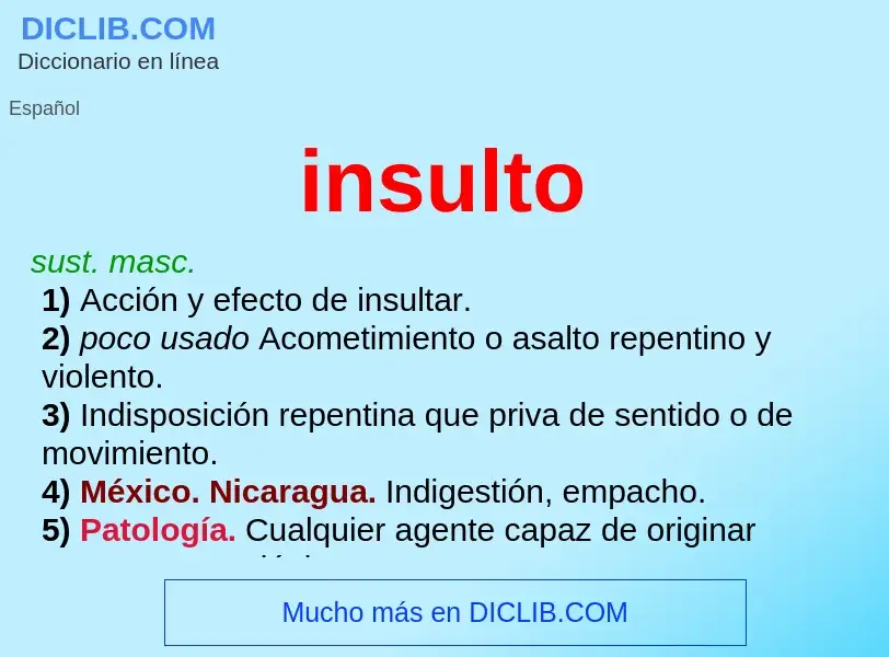 What is insulto - definition