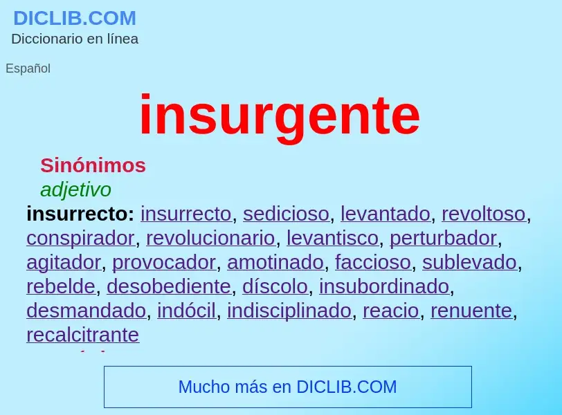 What is insurgente - definition