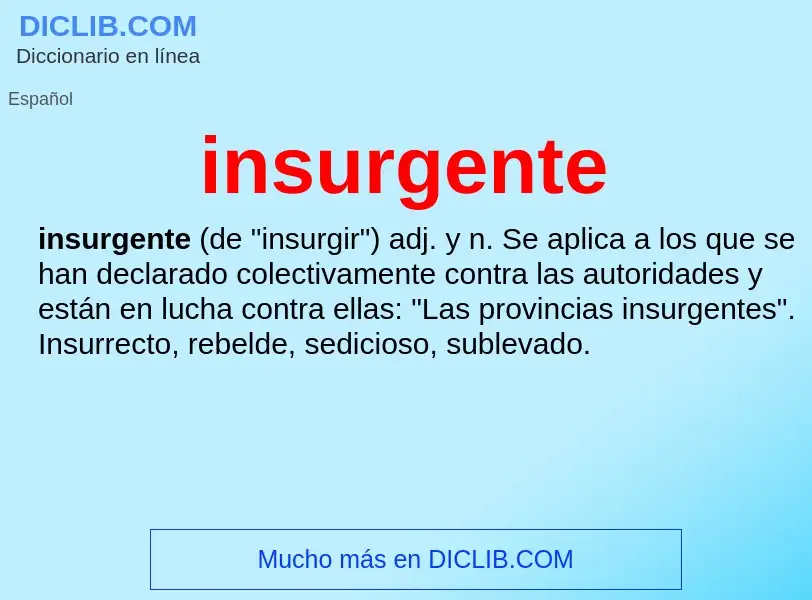 Wat is insurgente - definition