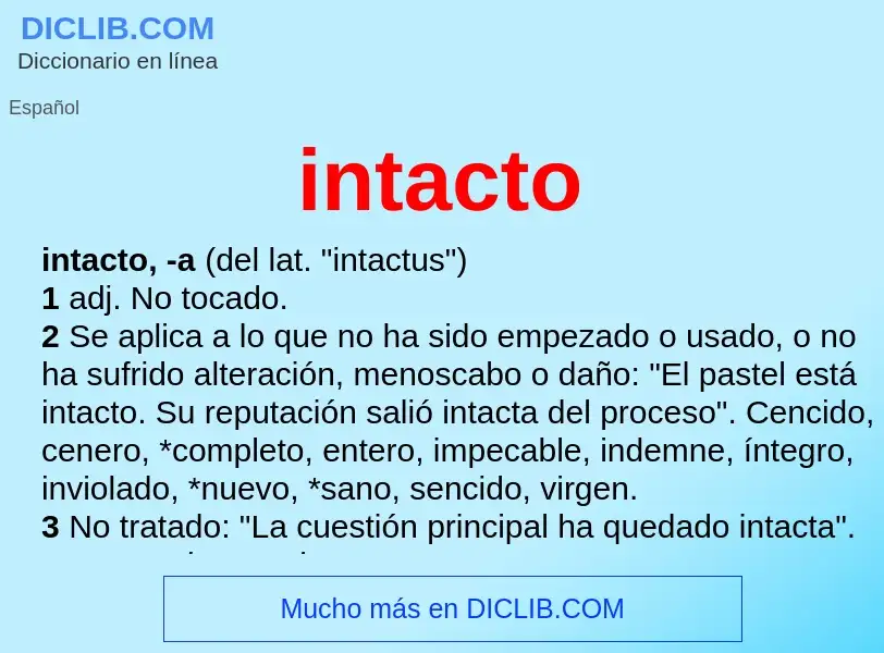 O que é intacto - definição, significado, conceito